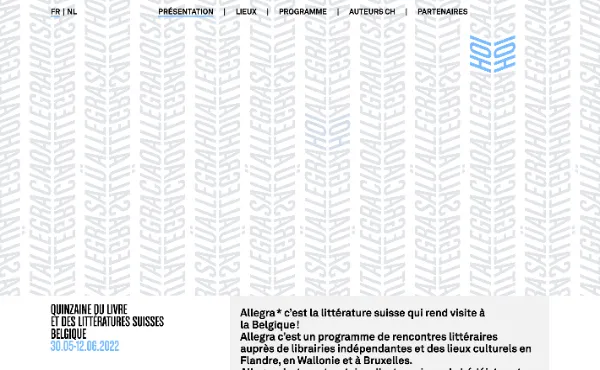 Capture d'écran du site allegra réalisé par sirup en 2022