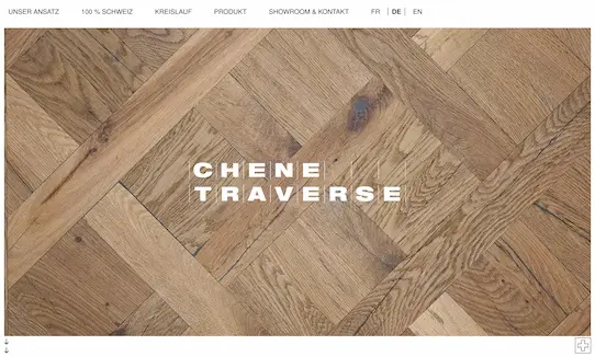 Capture d'écran du site web Chêne Traverse