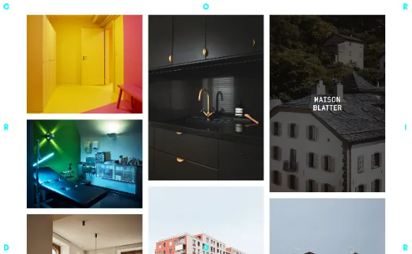 Capture d'écran du site Corridor Photographie développé par sirup en 2022
