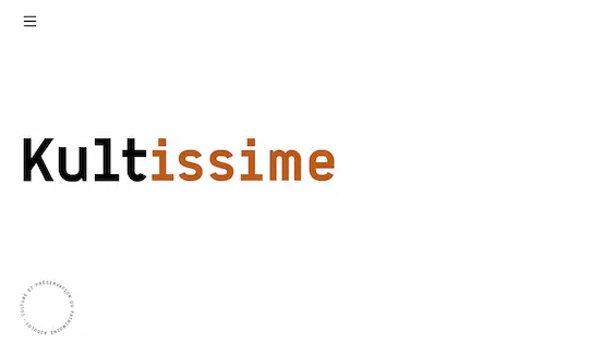 Capture d'écran du site pour le Kult