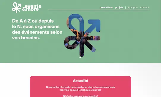 Capture d'écran du site pour un Sandrine Kursner réalisé par sirup en 2023
