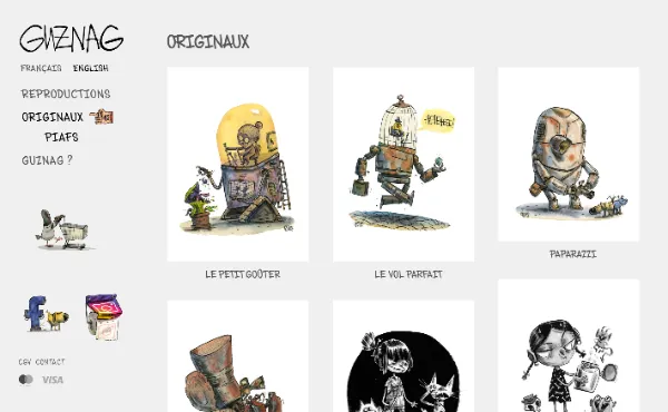 Capture d'écran du site Guznag réalisé par sirup en 2021